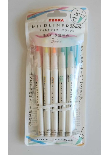 Mildliner Fırça Uçlu + Fosforlu Kalem Çift Uç Wft8-5c-n Çok Renkli