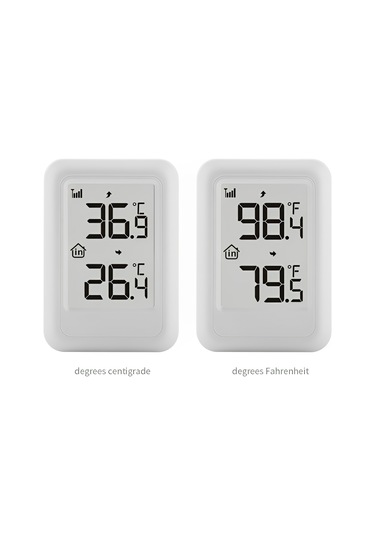 Geeroyoo Ts - Ft0401 Kablosuz Yüksek Hassasiyetli Tek Sürüklemeli Ev İç Ve Dış Mekan Sıcaklık Sensörü, Asılabilir Veya Dik Olarak Yerleştirilebilir
