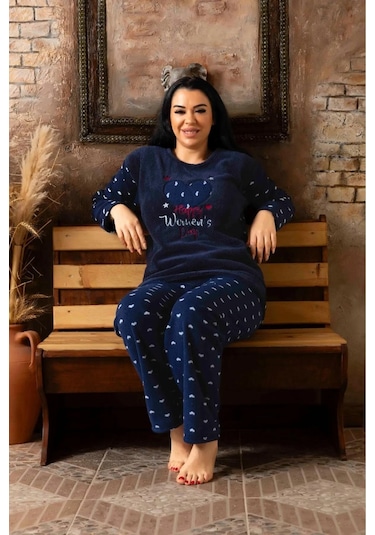 Sude Kadın Büyük Beden Kışlık Welsoft Pijama Takımı K200/585 - 1 Adet 001 Sude Kadın Büyük Beden Kışlık Welsoft Pijama Takımı K200/585 - 1 Adet 001