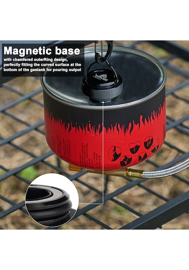 Ise Mount-açık Alüminyum Alaşımlı Gastank Kapağı Taşınabilir-siyah Siyah