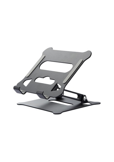 Ultra İnce Katlanabilir Notebook Tutucu, Boyun Ve Göz Sağlığını Korur, Yüksekliği Ayarlanabilir, Siyah Mini Alüminyum Bilgisayar Stantı