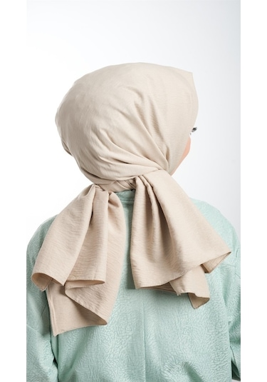 Hürrem Bone 202105_12 Pamuk Düz Klasik Caz Şal Bej