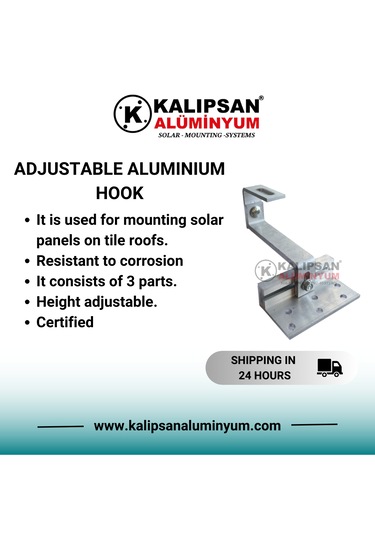 Alüminyum Ayarlanabilir Kiremit Kancası- 10 Adet