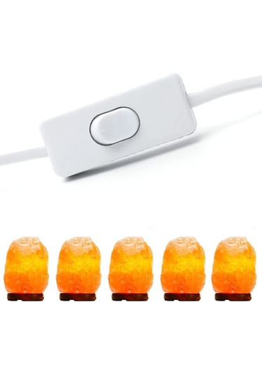 Anahtarlı Tuz Lambası Kablosu E14-1.8m Beyaz Soket Diğer