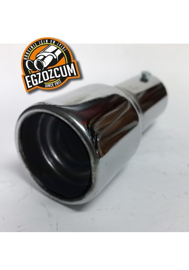 Antipas İç Kaplamalı Islık Sesli 50 Mm Nikelaj Tekli Egzoz Eksoz Ucu