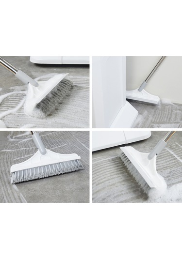 Moveevo "120 Derece Dönebilen Köşe Temizleme Fırçası Ve Pencere Kazıyıcı - Çok Amaçlı Ev Temizlik Aleti" Haki