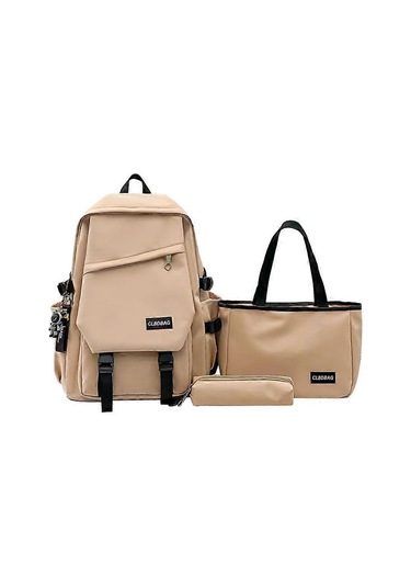 Ganzhoushop Günlük Sırt Çantası Sınır Ötesi Yeni Stil Ortaokul Öğrenci Okul Çantası Kadın Çok Katmanlı Çanta Büyük Kapasiteli Naylon Sırt Çantası Bilgisayar Çantasıyeşil Çok Renkli