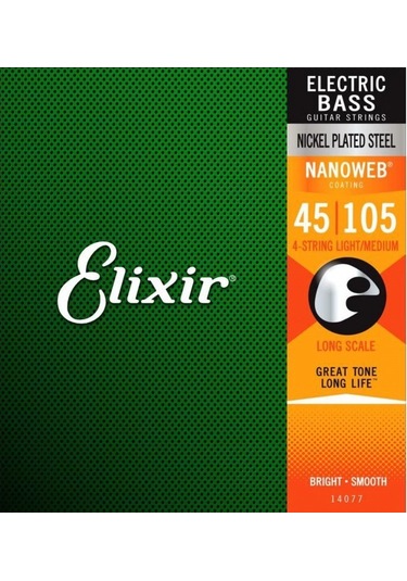 Elixir 045-105 Nanoweb Bas Gitar Teli 14077