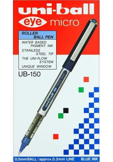 Uni-ball Ub-150 Eye Micro 0.5 Roller Kalem Mavi 12'li Kutu Mavi