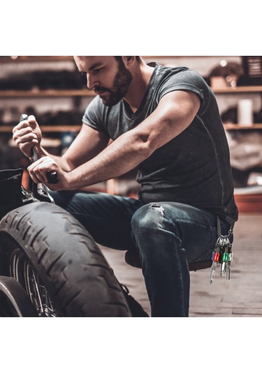 Youmex 1/4 İnç Altıgen Şaftlı Alüminyum Vidalı Uç Tutucu - 6 Renk Seçenekli Taşınabilir Anahtarlık Adaptörü