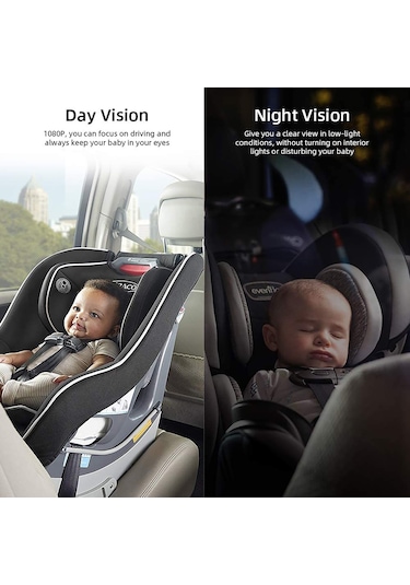 5.0 İnç Katlanabilir Bebek Araba Monitörü Bebek Hazine Arka Görüş Kamerası Katlanabilir Bebek Monitörü + Kayış Kamera