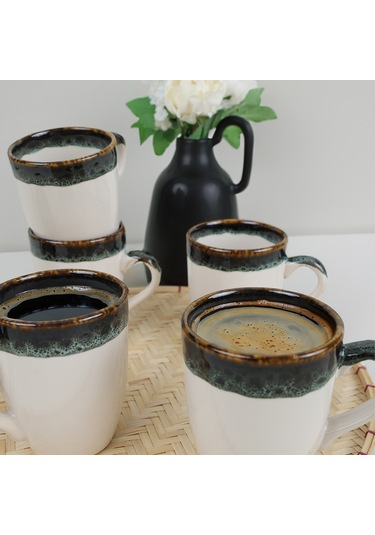 Keramika Cobalt Wave Alfa Kupa 11 Cm 6 Adet Q78