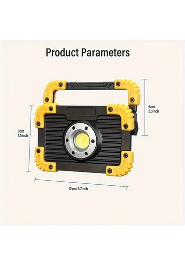 Stil B 2 Adet Led İş Işığı, Usb Şarj Edilebilir, Taşınabilir Sel Işığı, 180 Dönebilen İş Alanı Aydınlatması, Zemin Lambası, Erişim Işığı, Çoklu Işık Modları, Kamp, Tamir, Garaj, Acil İş Işığı İçin