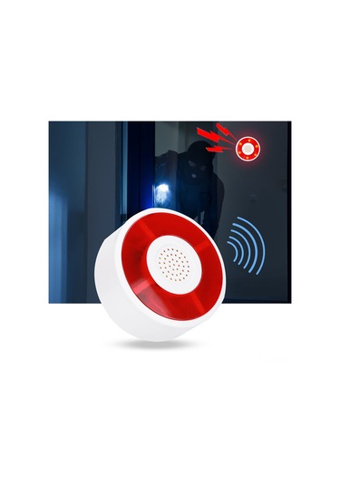 Geeroyoo Rja-108 Modeli Abs Plastik Dc12v Led Işık Ve Sesli Alarm Sistemi, 110db Yüksek Ses, Enerji Tasarruflu, Kolay Kurulum