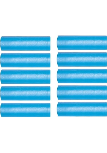 Büyük Boy Çöp Poşeti 65x80 Cm 50 Lt 10'lu Rulo 10 Paket Mavi