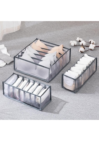 Siyah İç Çamaşırı Sutyen Organizatör Saklama Kutusu Organizatör Çekmeceler Ayırıcı Kutuları Bra