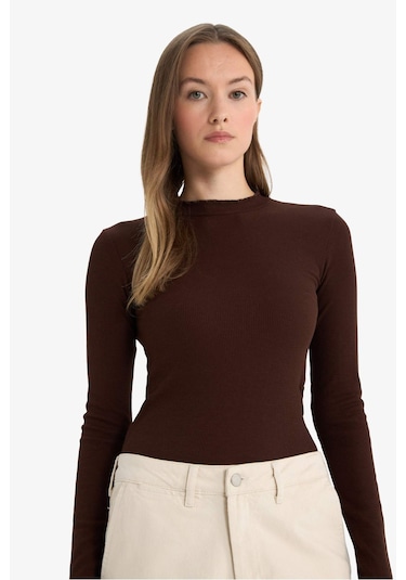 Defacto Fitilli Kaşkorse Uzun Kollu Tunik E9540ax25wnbn66 Kahve Defacto Fitilli Kaşkorse Uzun Kollu Tunik E9540ax25wnbn66 Kahve