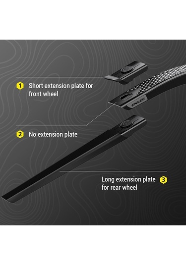 Pazly 2 Adet Yüksek Kaliteli Ayarlanabilir Bisiklet Çamurluğu - Dağ/yol Bisikletleri İçin Ön Ve Arka