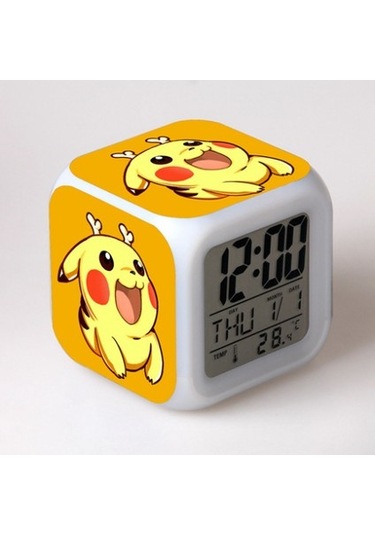 Mini Led Dijital Çalar Saat - 7 Renkli Led Işığı Ve Termometre - Besthome1