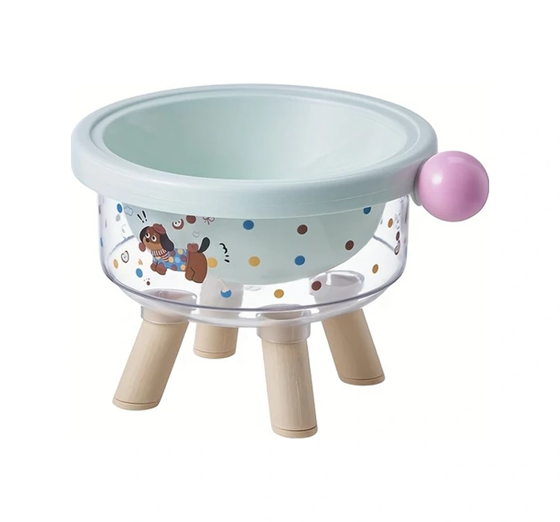 Elmpaly Yeşil Plastik Yükseltilmiş Anti-tip Kedi Köpek Mama Kabı