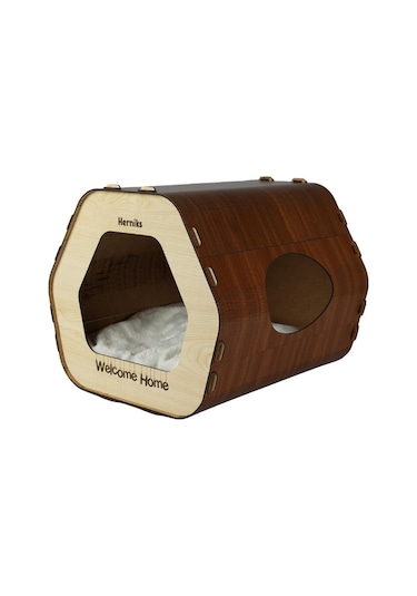 Herniks Mdf Altıgen Kedi Evi 36 CM Hr3029