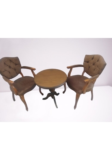 Bengimobilya Fiskos-Berjer Sandalye Kelebek Model Ceviz Natüre Babyface Kapito