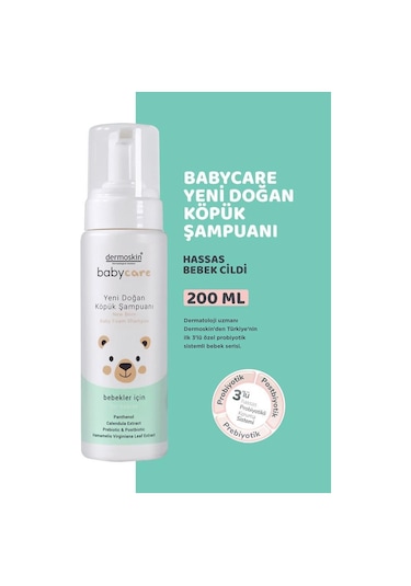 Dermoskin Babycare Yeni Doğan Köpük Şampuanı 200 ML