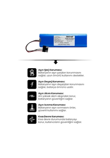 Xiaomi Mi Vacuum Mop Pro Stytj02ym Batarya 3.200mah Robot Batarya