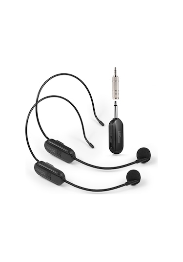 Samdoo G106-2 2.4g Kablosuz Kulaküstü Mikrofon Seti - 50m Erişim Mesafesi, Dijital Ses, Öğretmenler İçin Konuşma Amplifikatörü, 2 Mikrofon + Alıcı