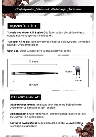 Yuvarlak Karıştırma Fırçası Cre'ars Round Blending Brush 126