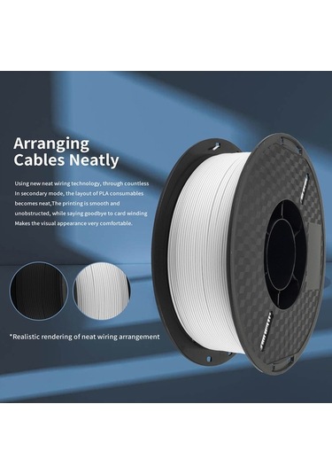 Createtech Kıngroon Hs-pla Filament 1kg 1.75mm, Parçalanmaz, Ekolojik, 0.02mm Doğruluk Siyah