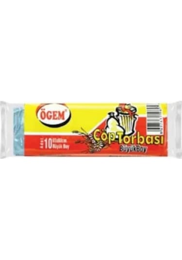 Ögem Büyük Boy Çöp Poşeti 10'lu 10 Adet Siyah 65 x 80 CM