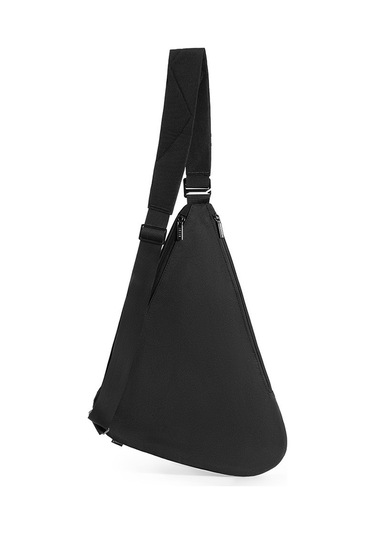 Erkekler İçin Şık Ve Pratik Crossbody Omuz Çantası, Günlük Kullanım İçin Üçgen Göğüs Çantası, Spor Ve Seyahat İçin Fonksiyonel Aksesuar Siyah