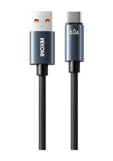 Wk Wdc-63a 66w Usb Tip-c Hızlı Şarj Veri Kablosu, Uzunluğu: 1.2m Siyah
