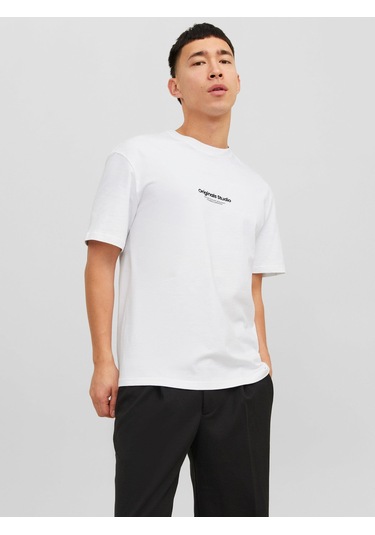 Jack&jones Orıgınals Jorvesterbro Tee Ss Crew Neck Erkek T-shirt Bright White