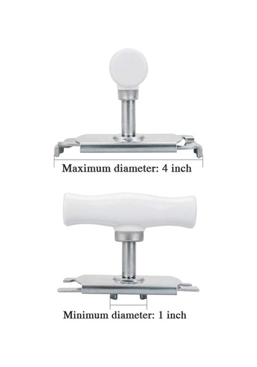 Tenfowee Paslanmaz Çelik Kavanoz Açıcı - Ergonomik S-şekilli Kollü, Ayarlanabilir Boyutlu, Kolay Kullanıma Uygun Beyaz/yeşil Beyaz