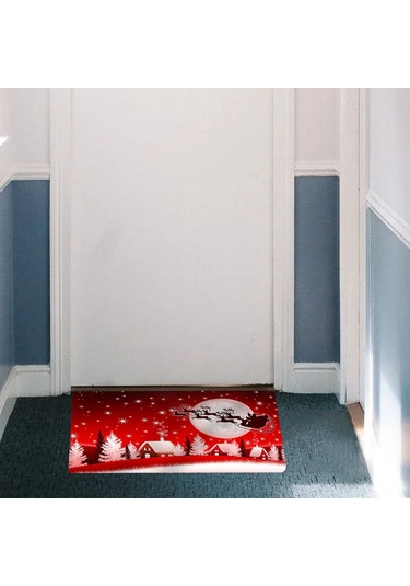 Suofeng Noel Temalı Giriş Matı 40x60cm - Ev Dekorasyonu, Temizlik Ve Güvenlik Sağlar - Dışarıda Ve İçeride Kullanılabilir