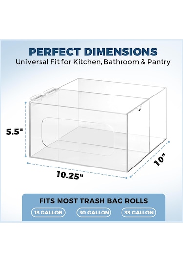 Mutfak Ve Banyo İçin Çöp Torbası Saklama Kutusu Şeffaf