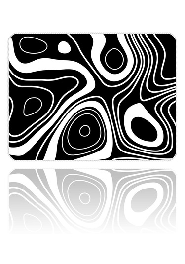 İlyuka Mousepad 40x30cm Gaming Oyuncu Mp384030 Black White Map