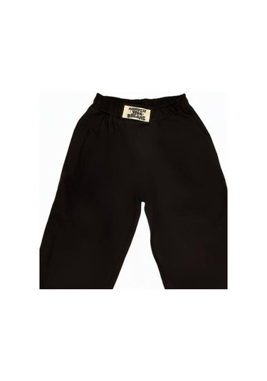 Kız Çocuk Beli Paçası Lastikli Eşofman Alt-15168 Siyah