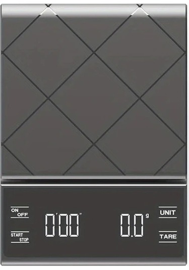 Lumaworld Siyah 1 Adet Yemek Tartısı Kahve Terazisi Zamanlayıcılı Mutfak Terazisi Pişirme Siyah