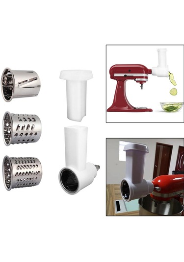 Suntek Kitchenaid Için Beyaz Taze Hazırlık Parçalayıcı Aparatı Dilimleyici Diğer