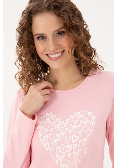 U.s. Polo Assn. Kadın Pembe Pijama Takım 50303414-vr041 Pembe