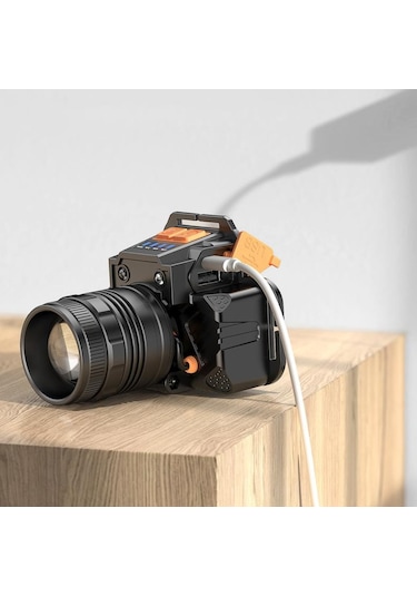 YCL 10 W 3 Modlu Şarjlı Powerbank Özellikli Kafa Lambası -YIS-205 Siyah