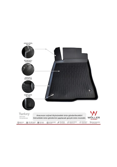 Honda Civic Fc5 Paspas 2016 2021 Arası 3D Havuzlu Wöller Paspas