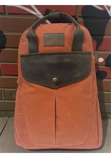 Vintage Deri Kanvas Su Geçirmez Disayn Unisex Gezi Okul Kamp Seyahat Sırt Çantası 28x39cm Kiremit Vintage Deri Kanvas Su Geçirmez Disayn Unisex Gezi Okul Kamp Seyahat Sırt Çantası 28x39cm Kiremit