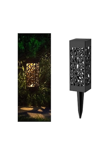 Bahçe Aydınlatma Dış Mekan Oyma Güneş Enerjisi Bahçe Çim Lambası Sıcak Beyaz