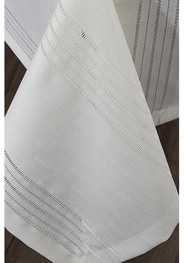 Corvver 26 Parça Dertsiz Masa Örtüsü Takımı Krem Krem