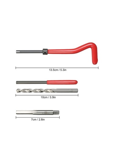 Fortunelane 25 Parça M6 Diş Onarım Aletleri, Yüksek Hız Çeliği, Hafif Kılıf Dahil