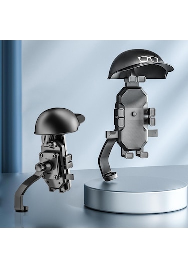 Mt30 Motor Motosiklet Telefon Ayna Tutucu Yağmurluk Güneşlik Şapk